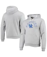 Men's League Collegiate Wear Heathered Gray Kentucky Wildcats Seal Neuvo Essential Fleece Pullover Hoodie