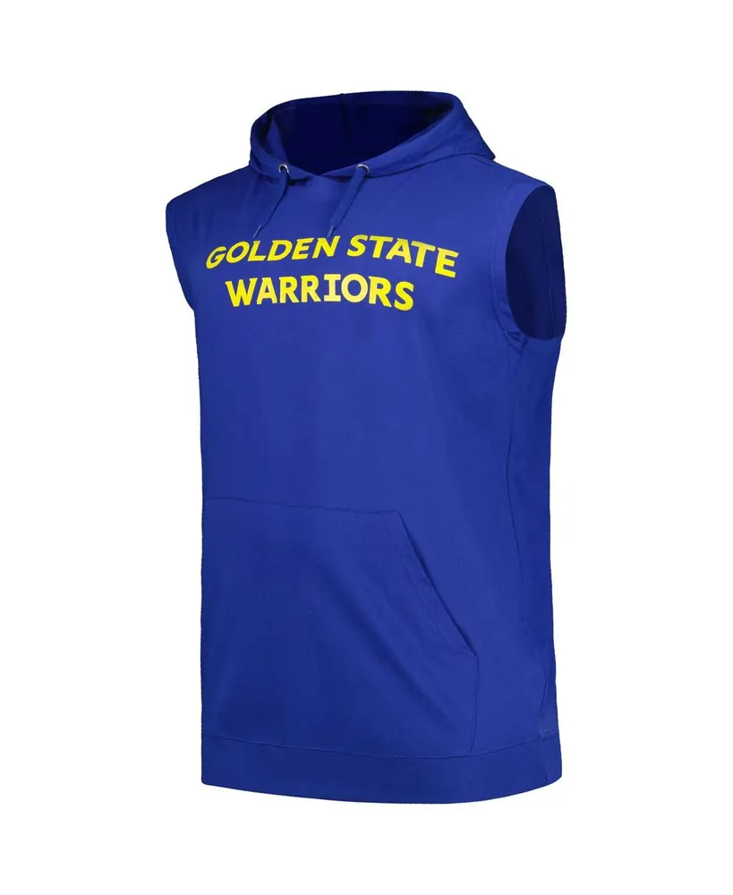 Men's Fanatics Royal Golden State Warriors Big and Tall Jersey Muscle Pullover Hoodie