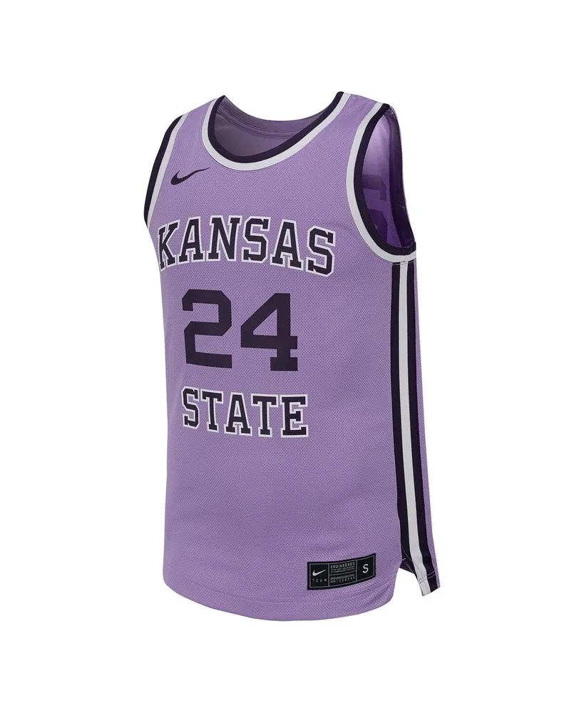 Men's Nike # Lavender Kansas State Wildcats Replica Basketball Jersey