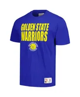 Men's Mitchell & Ness Royal Distressed Golden State Warriors Hardwood Classics Legendary Slub T-shirt