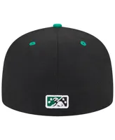 Men's New Era Black Kannapolis Cannon Ballers Theme Nights Qs 59FIFTY Fitted Hat