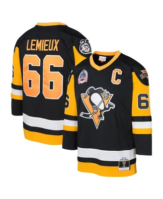 Big Boys Mitchell & Ness Mario Lemieux Black Pittsburgh Penguins 1991-92 Blue Line Player Jersey