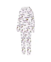 Women's Concepts Sport Cream Minnesota Vikings Docket Hoodie Full-Zip Union Suit