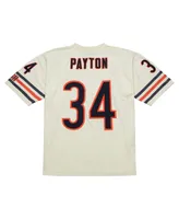 Men's Mitchell & Ness Walter Payton Cream Chicago Bears Chainstitch Legacy Jersey