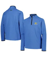 Big Boys Under Armour Blue 2024 Presidents Cup Tee To Green Half Moons Raglan Quarter-Zip Pullover Jacket