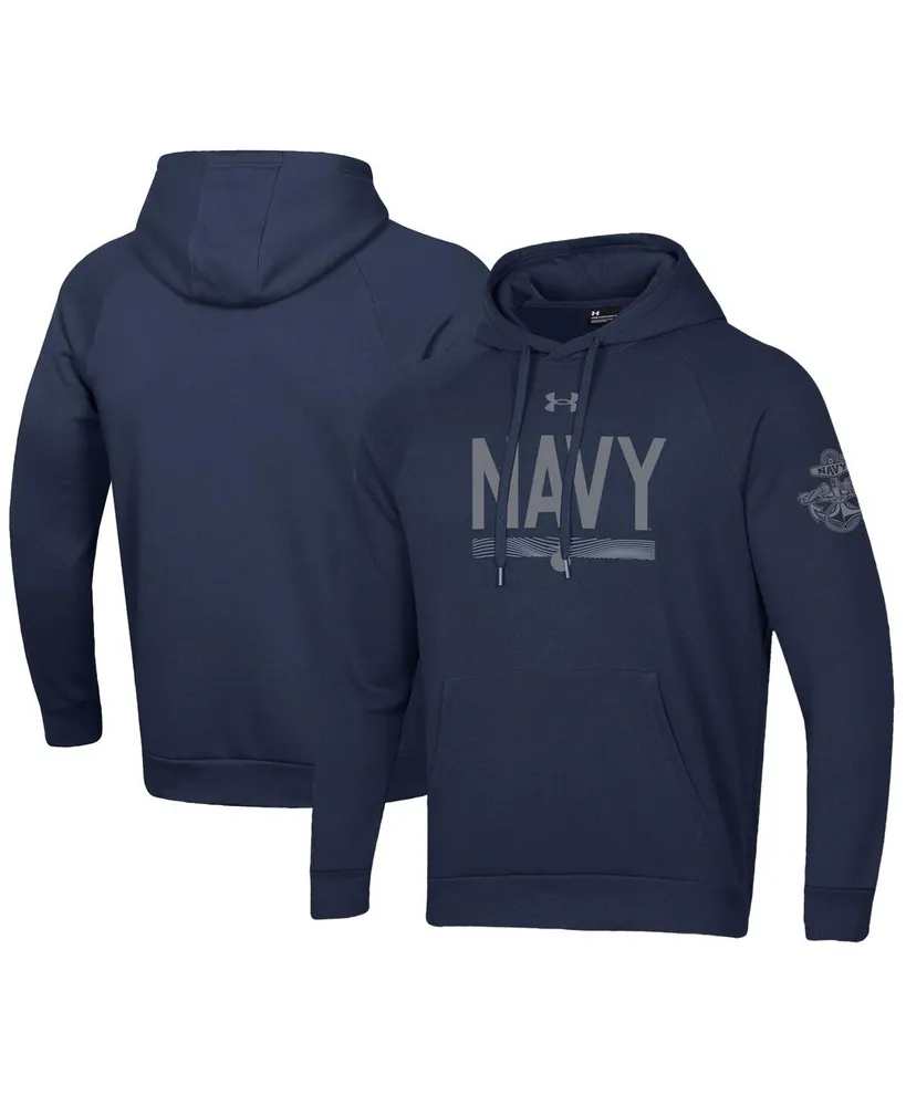 Under Armour Navy Midshipmen White Silent Service All Day Pullover Hoodie