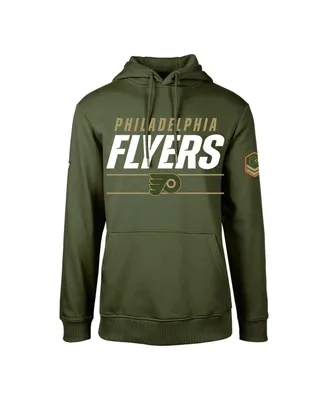 Men's LevelWear Olive Philadelphia Flyers Podium Fleece Pullover Hoodie