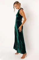 Women's Aria Velvet Jumpsuit - Emerald