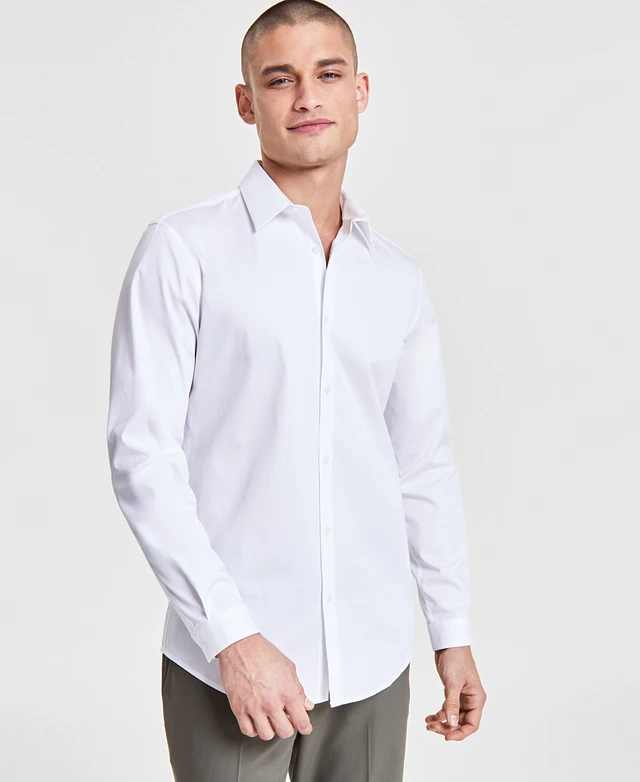 mens fitted dress shirts macy's Long Sleeve Halter Velvet Gown – BCBGMAXAZRIA main image 0