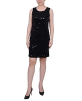 Ny Collection Petite Sequined Bolero Jacket and Dress Set, 2 Piece