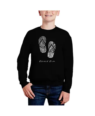 Beach Bum - Big Boy's Word Art Crewneck Sweatshirt