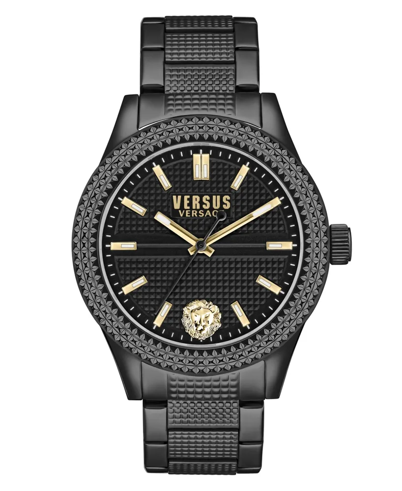 Versus Versace Women's Bayside Three Hand Black Stainless Steel Watch 38mm