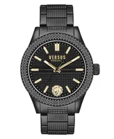 Versus Versace Women's Bayside Three Hand Black Stainless Steel Watch 38mm