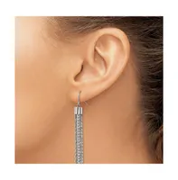 Chisel Stainless Steel Polished Multi Strand Chain Dangle Earrings