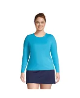 Lands' End Plus Long Sleeve Relaxed Upf 50 Rash Guard