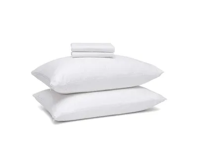 Circles Home 100% Cotton Toddler Size Pillow Protector with Zipper - White (1 pack)
