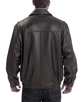 Bgsd Men Derrick Leather Bomber Jacket - Big and Tall