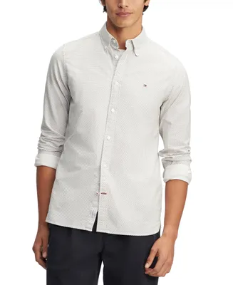 Tommy Hilfiger Men's Dot-Print Button-Down Oxford Shirt