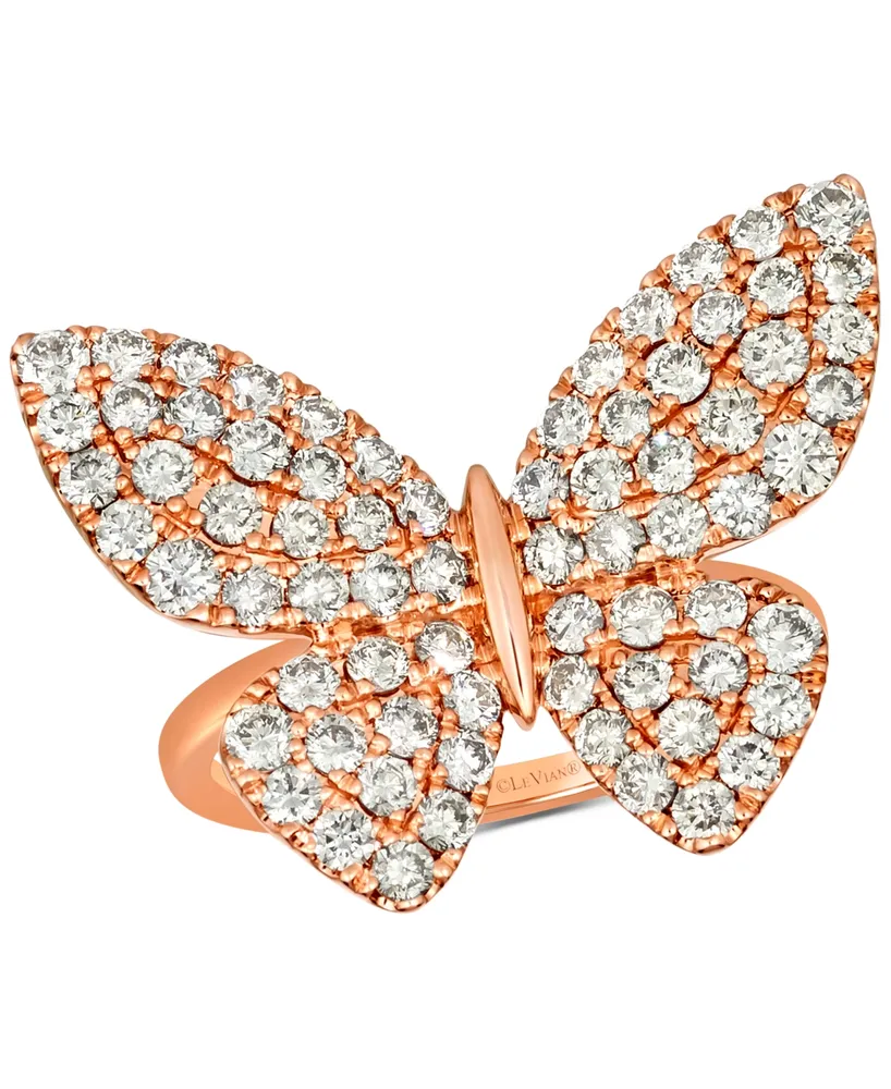 Le Vian Nude Diamond Butterfly Ring (1-7/8 ct. t.w.) in 14k Rose Gold