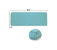 Aoodor Patio Bench Cushion Outdoor Olefin Fabric Slipcover Sponge Foam 46.5” x 17.7” 3