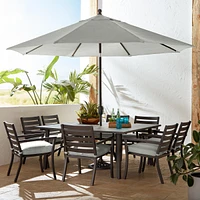 Astaire 64" Square Outdoor Slat Top Dining Table