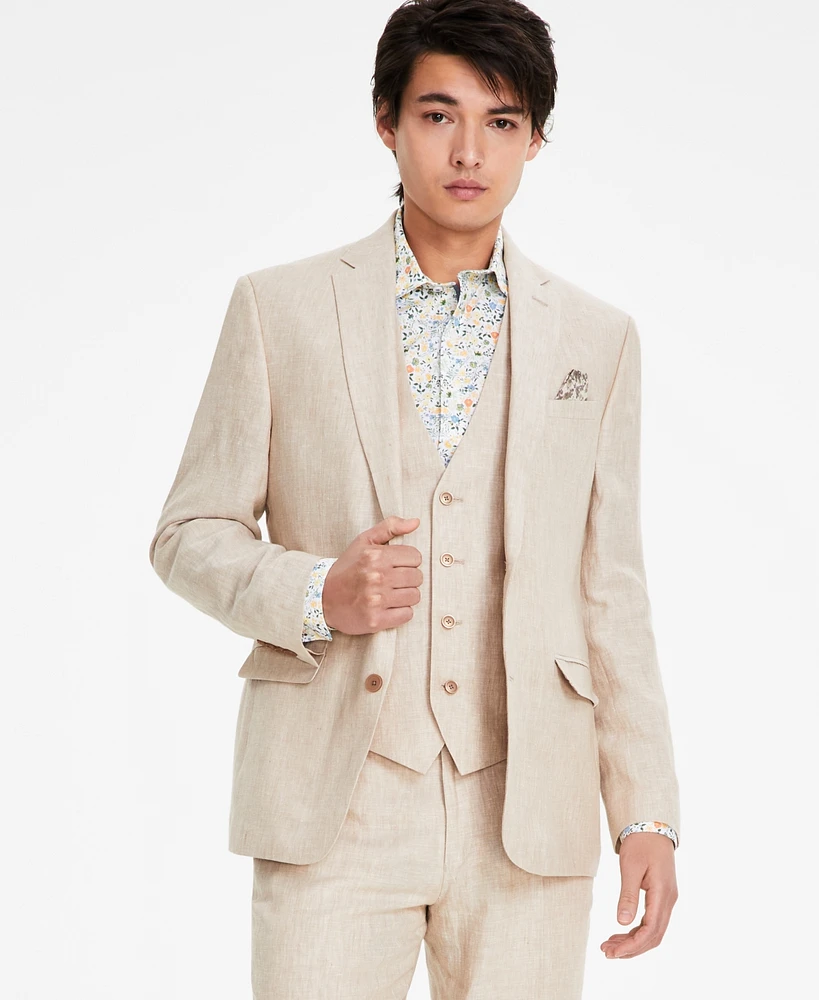 Bar Iii Men's Slim-Fit 100% Linen Suit Jackets, Created for Macy's