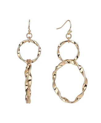 Laundry by Shelli Segal Twisted Ring Drop Earrings