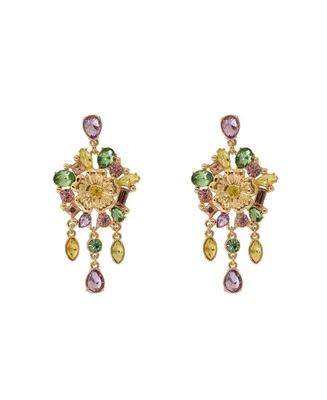 Laundry by Shelli Segal Multi Stone Chandelier Earrings