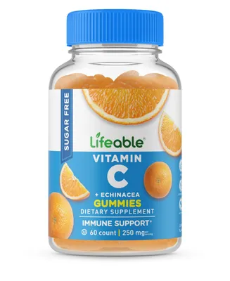 Lifeable Sugar Free Vitamin C 250 mg Gummies - Immune System - Great Tasting Natural Flavor, Dietary Supplement Vitamins - 60 Gummies