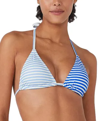 kate spade new york Women's Striped Triangle Bikini Top