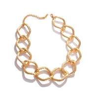 Sohi Women's Gold Metallic Chain-link Necklace