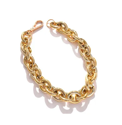 Sohi Women's Gold Metallic Chain-link Necklace