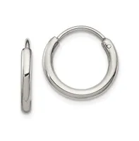 Chisel Stainless Steel Polished Endless Hoop Earrings