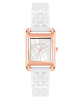 Anne Klein Women's Quartz White Ceramic Watch, 23mm