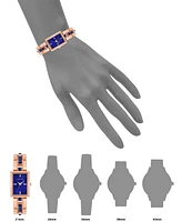 Anne Klein Women's Quartz Rose Gold-Tone Alloy and Blue Lapis Watch, 28mm - Rose Gold