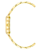 Anne Klein Women's Quartz Oval Gold-Tone Alloy Bracelet Watch, 26mm - Gold