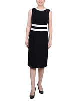 Ny Collection Women's Elbow Sleeve Colorblocked Dress, 2 Piece Set