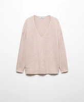 Mango Women's V-Neck Knit Sweater