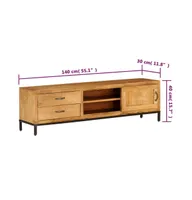 Tv Stand Solid Wood Mango 55.1"x11.8"x15.7"