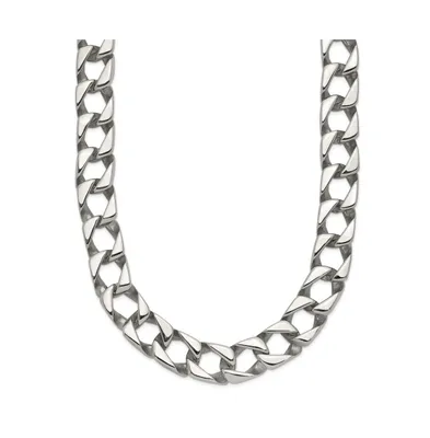 Chisel Stainless Steel Polished inch Square Link Necklace