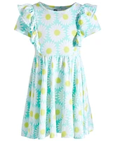 Epic Threads Little Girls Daisy-Print Ruffled Dress, Created for Macy's