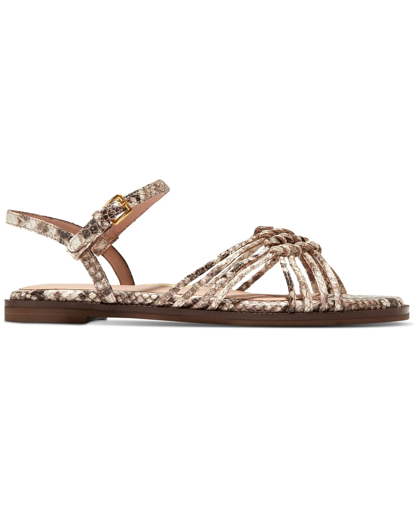 Cole Haan Women's Jitney Ankle-Strap Knotted Flat Sandals