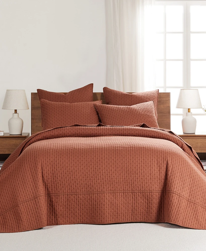 Levtex Cross Stitch Stitching 2-Pc. Bedspread Set, Twin/Twin Xl