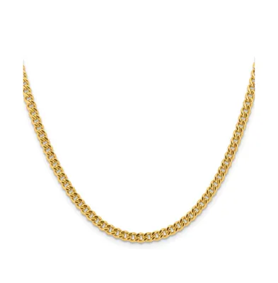 Chisel Yellow Ip-plated 4mm Curb Chain Necklace
