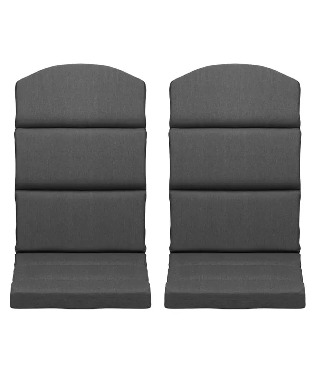 Aoodor 24'' x 24'' Outdoor Deep Seat Chair Cushion Set,Olefin Fabric Slipcover and Sponge Foam- Charcoal (Set of 2 Seats, 2 Backs, 2 Pillows)