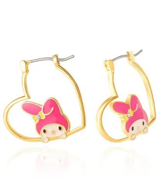 Hello Kitty Sanrio My Melody Heart Hoop Earrings