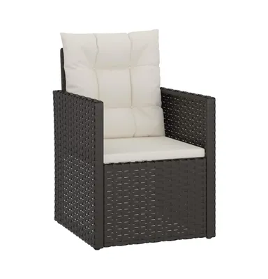 Patio Armchair with Cushions Poly Rattan