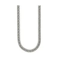 Chisel Stainless Steel Polished 24 inch Double Curb Chain Necklace