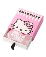 Hello Kitty Sanrio Enamel and Pink Cyrstal Cafe 3D Apple Head Pendant, 16+ 2'' Chain