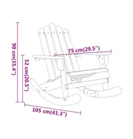 Adirondack Rocking Chair Solid Wood Acacia